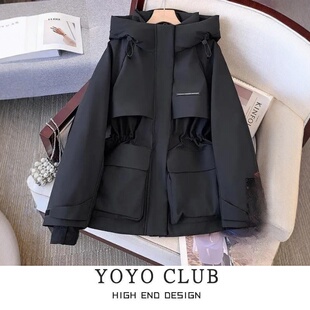 冲锋衣2026年春季 今年流行时尚 收腰外套女潮 韩版 品牌折扣胖MM大码