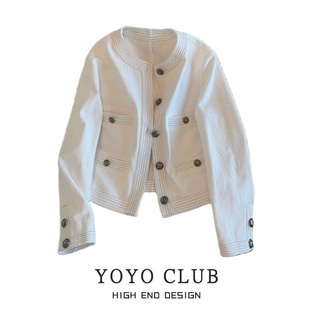 时髦百搭夹克 设计感洋气小香风外套2025秋季 品牌折扣胖MM大码 韩式