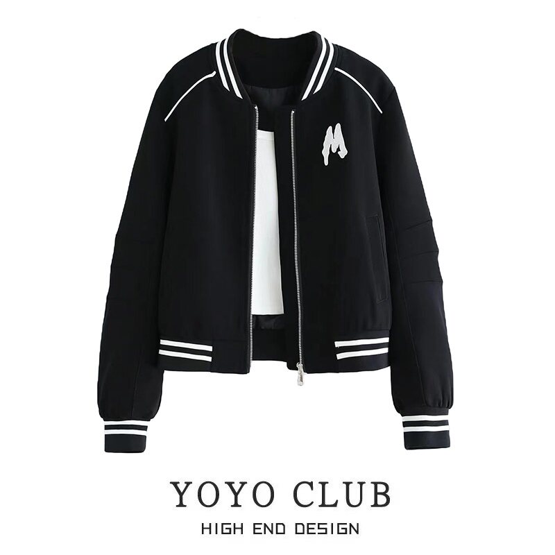 品牌折扣捡漏女装秋季美式短款棒球服外套高级感休闲百搭夹克上衣,女装/女士精品,短外套,淘宝优惠券,粉丝福利购,淘宝优惠卷