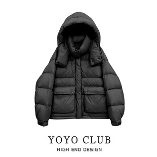 品牌折扣捡漏大码 羽绒棉衣棉服女面包服韩系宽松加厚连帽外套 冬季