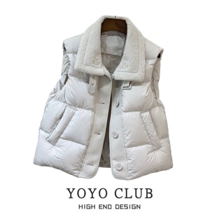 百搭马甲潮 时尚 品牌折扣韩式 休闲日常羊羔绒马夹女2026年秋冬大码