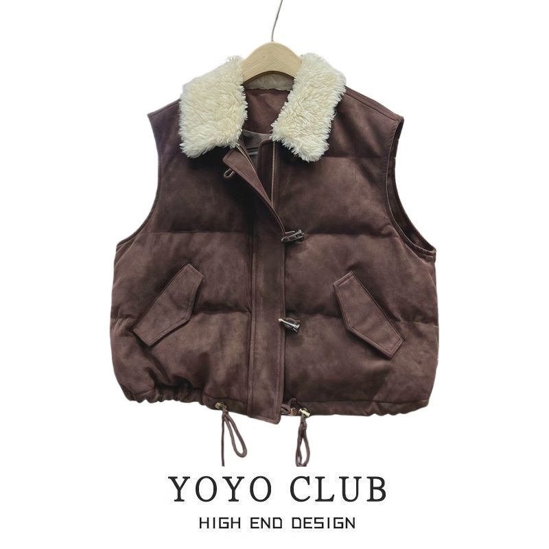 品牌折扣胖MM美式百搭款复古风外套女2025冬季新款加厚款高级感女,女装/女士精品,马夹,淘宝优惠券,粉丝福利购,淘宝优惠卷