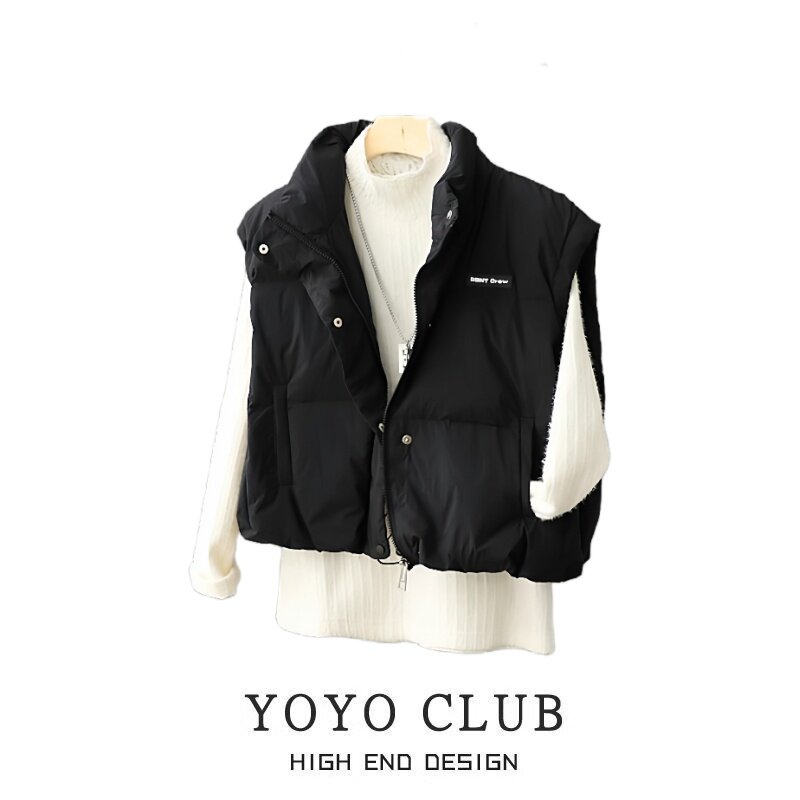 品牌折扣胖MM韩版超火时尚外套2025新款今年流行爆款羽绒棉马甲女