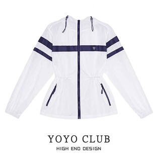 品牌折扣胖MM大码 轻奢连帽上衣外套女2026夏收腰显瘦防晒衣女 法式