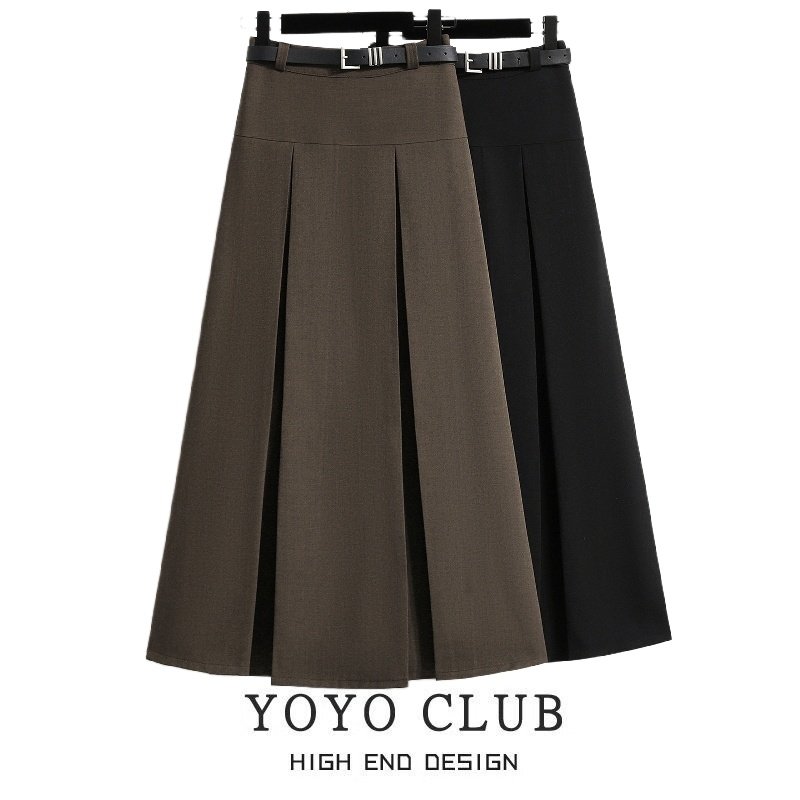 品牌折扣胖MM大码西装半身裙女2025秋季新款高腰显瘦遮肚A字裙女,女装/女士精品,半身裙,淘宝优惠券,粉丝福利购,淘宝优惠卷