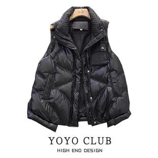 宽松时尚 羽绒棉服马甲女短款 坎肩背心马夹外套潮 冬季 专柜折扣大码