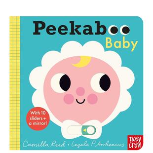 滑滑乐机关书附带安全镜Peekaboo Baby英文儿童趣味Camilla UK进口原版 预售 书97818399 Crow 躲猫猫宝宝 6岁Nosy Reid纸板书3