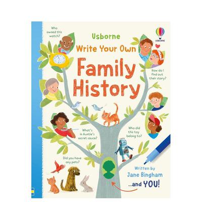 【预售】我的家史我来写Write Your Own Family History英文儿童趣味Jane Bingham螺旋装帧6-9岁Usborne children’s books进口原