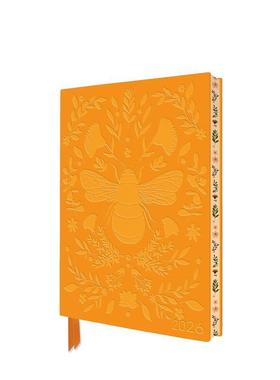 【预售】【Flame Tree】2026年杰德莫辛斯基蜜蜂手工艺术Vegan皮革日历记事本Jade Mosinski: Bee 2026 Artisan Art Vegan Leathe