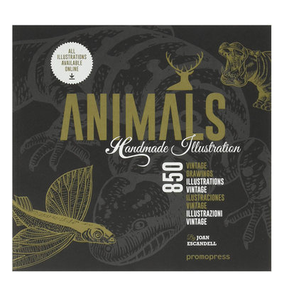 【预 售】动物：1000手工制作插图Animals: 1000 Handmade Illustrations英文艺术插画原画设定集进口原版图书简装Joan Escandell