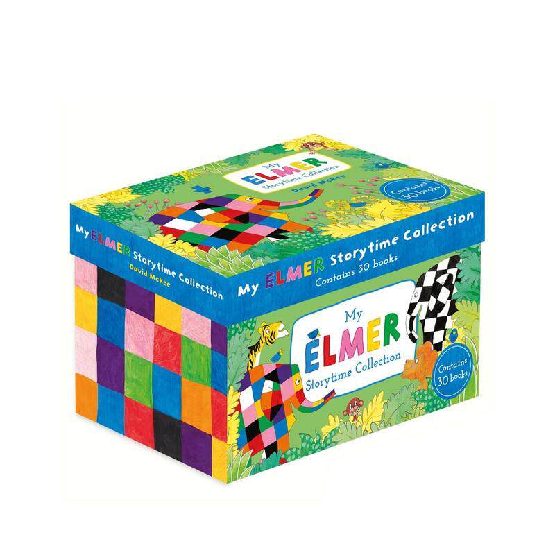 【预售】花格子大象艾玛套装合集一套30册My Elmer Storytime Collection 英文儿童绘本IP系列David McKee平装3-6岁Andersen Pres