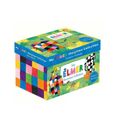 【现货】花格子大象艾玛套装合集一套30册My Elmer Storytime Collection 英文儿童绘本IP系列David McKee平装3-6岁Andersen Pres