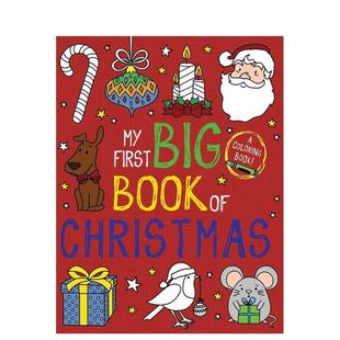 bee 我 Big First little books3 Books平装 涂色启蒙书圣诞My Bee Coloring英文儿童趣味Little 书9 6岁进口原版 Book 现货