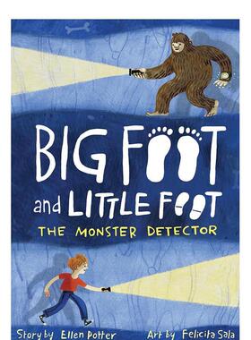 【预售】大脚和小脚系列2:怪物探测器 The Monster Detector 英文原版儿童绘本故事书6-9岁 Felicita Sala插画 蓝思阅读分级660L