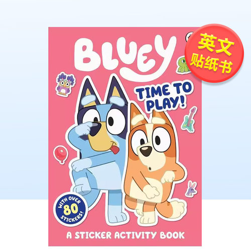 【预售】布鲁伊玩贴纸活动的时间Bluey: Time to Play Sticker Activity英文儿童趣味Bluey3岁-6岁平装Ladybird进口原版书9780241