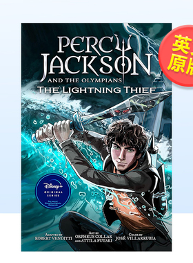 【预售】波西杰克逊与神火之盗漫画简装英文漫画进口原版书简装Percy Jackson and the Olympians The Lightning Thief The Grap