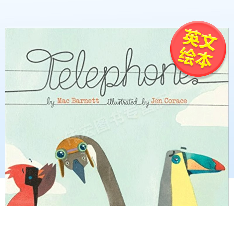 【预售】电话英文儿童绘本动物生态环保进口原版外版书精装TelephoneMac Barnett Chronicle Books