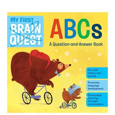 【现货】【初尝智力探索】字母My First Brain Quest ABCs英文儿童语言概念启蒙3-6岁纸板书进口原版书Workman Publishing Workman