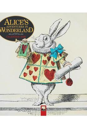 【预售】【Flame Tree】科学博物馆爱丽丝梦游仙境 2026年挂历艺术日历Science Museum: Alice's Adventures in Wonderland Wall