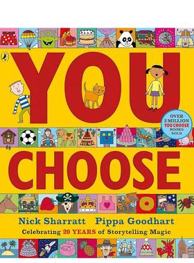 【预售】你选择每次都是一个新故事——你会选择什么You Choose英文儿童趣味Pippa Goodhart纸板书Puffin Books 进口原版书