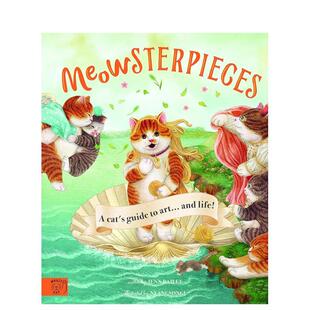 Jenn 书magiccatpublis art英文儿童艺术启蒙6 guide 喵星人艺术作品Meowsterpieces cat’s Bailey进口原版 9岁精装 现货