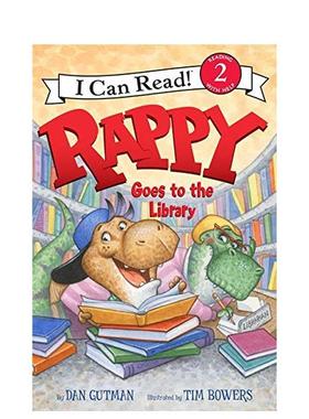 【现货】Rappy去了图书馆Rappy Goes to the Library英文儿童分阶阅读GutmanHarpercollins6-9岁进口原版书9780062252654