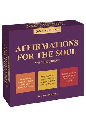 【预售】We the Urban 社区心灵的肯定2026年日历We the Urban 2026 Day-To-Day Calendar Affirmations for the Soul英文文创日历