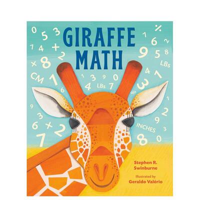 【预售】长颈鹿数学Giraffe Math英文儿童绘本知识百科6-9岁精装进口原版书Stephen Swinburne Hachette Books