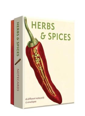 【预售】香草与香料详细记事卡套装Herbs and Spices Detailed Notecard Set英文生活综合Editors of Abbeville Press卡牌进口原版