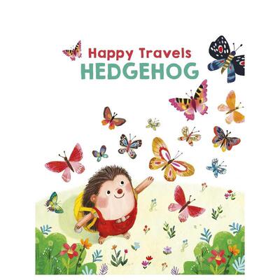 【预售】刺猬快乐旅行Happy Travels Hedgehog英文儿童绘本虚构类3-6岁精装进口原版书Little Genius Books Little Genius Books