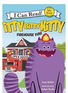 【现货】Itty Bitty Kitty消防队的乐趣Itty Bitty Kitty英文儿童分阶阅读HolubHarpercollins6-9岁进口原版书9780062322210
