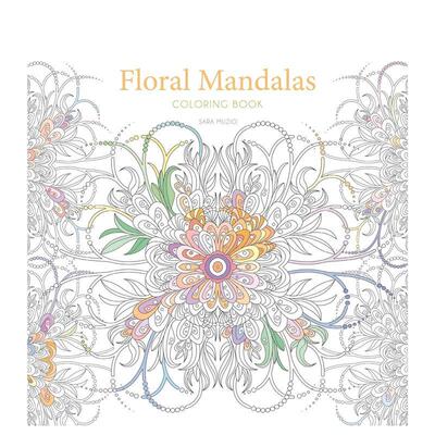 【预售】花卉曼陀罗 涂色书Floral Mandalas英文生活综合Sara Muzio平装进口原版书White star9788854420571