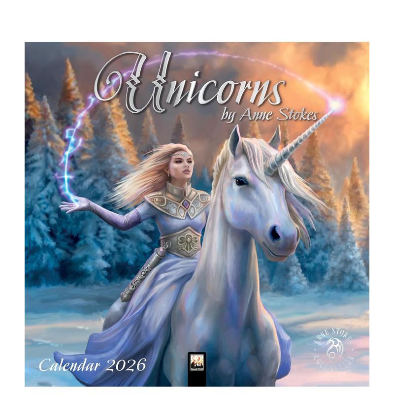 【预售】【Flame Tree】安妮斯托克斯独角兽 2026年挂历艺术日历Unicorns by Anne Stokes Wall Calendar 2026英文文创进口原版97