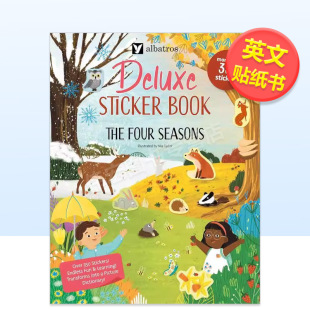 Deluxe The 预售 四季 书Joli Albatros 进口原版 Sticker 场景贴纸书 Seasons英文儿童趣味3 Four Books Hannah 6岁平装