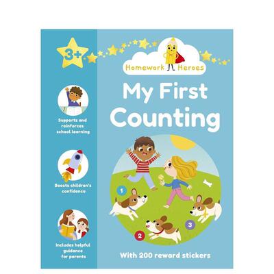 【预售】作业小能手 数数启蒙含200枚奖励贴纸【Homework Heroes】My First Counting英文儿童语言概念启蒙Annabel Savery平装Arc
