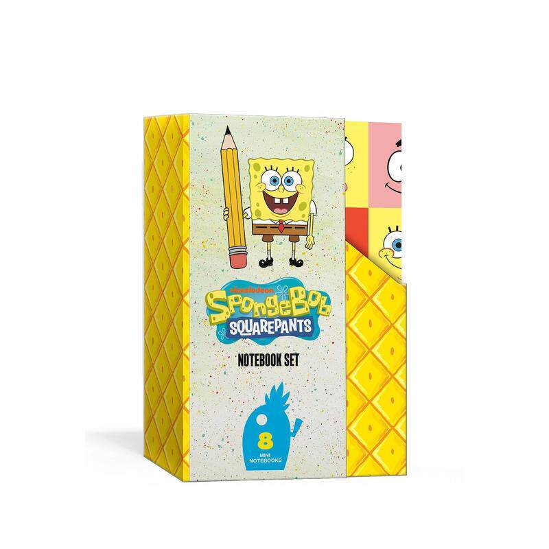 【预售】海绵宝宝官方珍藏笔记本礼盒：8本迷你笔记本 Official SpongeBob SquarePants Keepsake Notebook英文进口原版餐饮生活美
