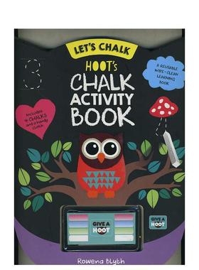 【现货】猫头鹰Hoot的粉笔活动书Hoot’s Chalk Activity Book英文儿童趣味Rowena Blyth纸板Fourth Wall3-6岁进口原版书97819108