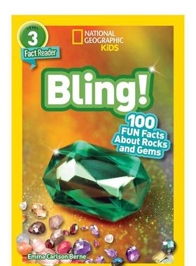 【现货】【国家地理读者】闪闪发光的宝石【National Geographic Readers】Bling!英文青少年读物Emma Berne精装National Geograp