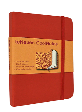【现货】CoolNotes Small 9 13cm Red Zebra Yellow Red 小号笔记本 红色 黄红英文文创笔记本Notebook进口原版图书Teneues著
