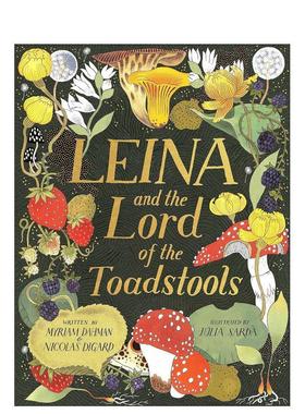 【预售】【西班牙插画师Júlia Sardà】莱娜与蟾蜍王平装版Leina and the Lord of the Toadstools英文儿童绘本插画师3-6岁进口原