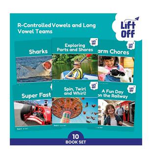 【预售】【自然拼读小飞侠】R控制元音与长元音组合10册6-8岁【Phonic Books Lift Off Readers】R-Controlled Vowels 英文儿童自
