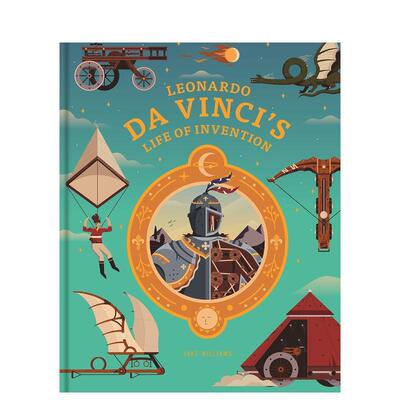 【现货】达芬奇的发现之旅Leonardo da Vinci’s Life of Invention英文儿童漫画3-6岁精装JakeWilliams进口原版书Pavilion Books
