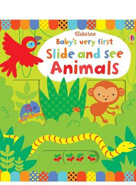 【现货】【滑动看】动物园【Baby’s very first Slide and See】Zoo英文儿童趣味3-6岁精装Fiona Watt  Stella Baggott进口原版书