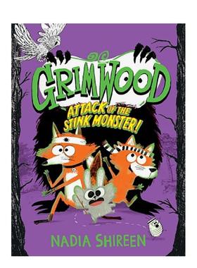 【预售】格里姆伍德臭怪物的攻平装Grimwood Attack of the Stink Monster!英文漫画Nadia Shireen平装Simon & Schuster进口原版书
