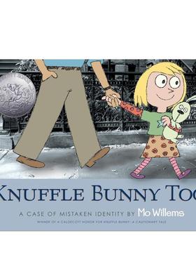 【预售】古纳什小兔又来了真假难辨Knuffle Bunny Too英文儿童绘本IP系列Mo Willems纸板书Disney3-6岁进口原版书