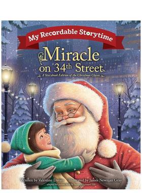 【现货】我的可录制故事时间34街的奇迹My Recordable Storytime英文儿童绘本节日庆典Valentine Davies Estate精装Sourcebooks3-