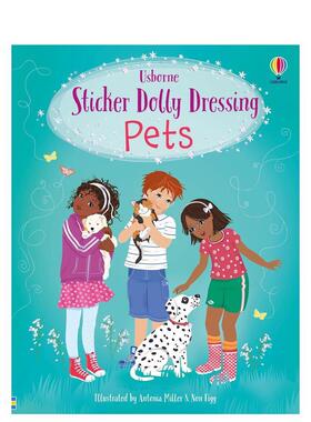 【现货】多莉贴纸装扮动物Sticker Dolly Dressing Pets英文儿童趣味Fiona Watt平装Usborne children’s books6-9岁进口原版书97