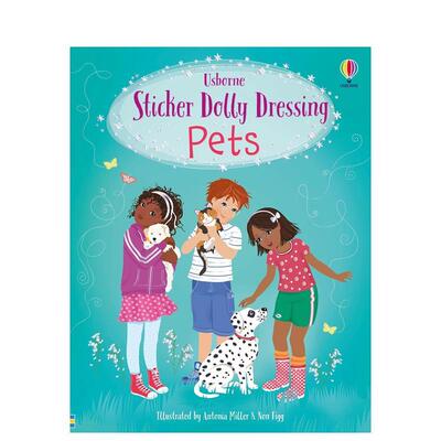 【现货】多莉贴纸装扮动物Sticker Dolly Dressing Pets英文儿童趣味Fiona Watt平装Usborne children’s books6-9岁进口原版书97