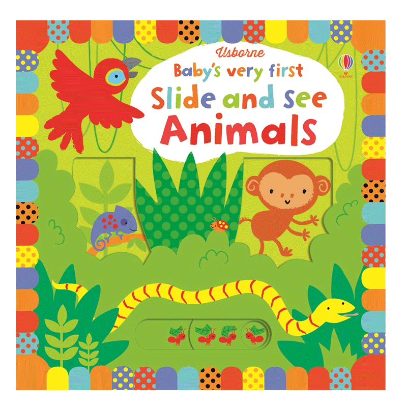 【现货】 【滑动看】动物英文儿童趣味进口原版书【Baby’s very first Slide and See】Animals精装Fiona Watt Usborne children 书籍/杂志/报纸 原版其它 原图主图