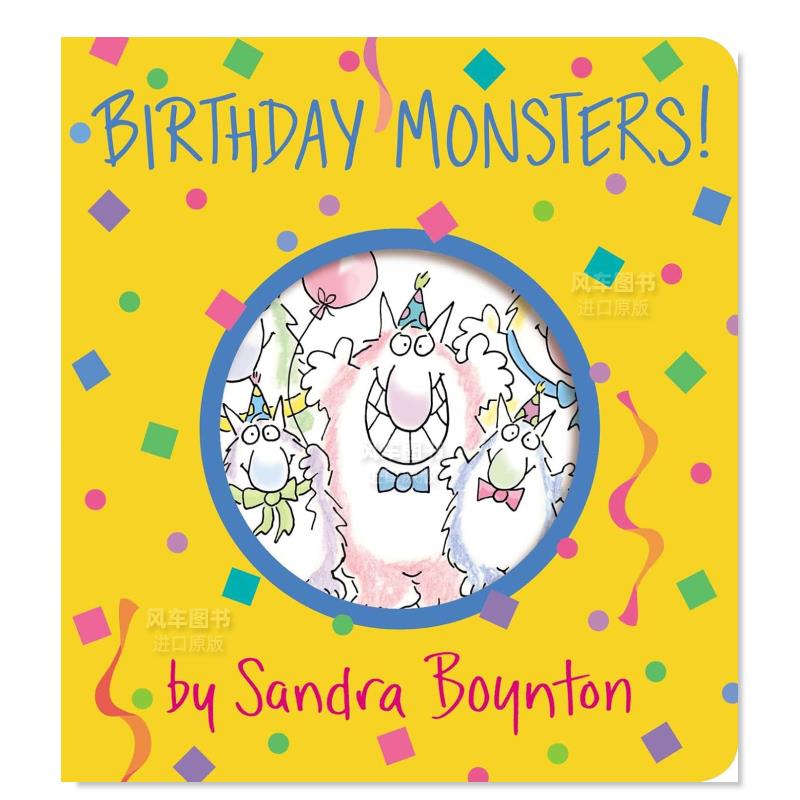 【预售】生日怪兽！英文儿童绘本IP系列进口原版外版书纸板书3-6周岁【Boynton on Board】Birthday Monsters!SBoynton Bookworks